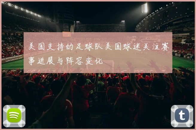 美国支持的足球队美国球迷关注赛事进展与阵容变化